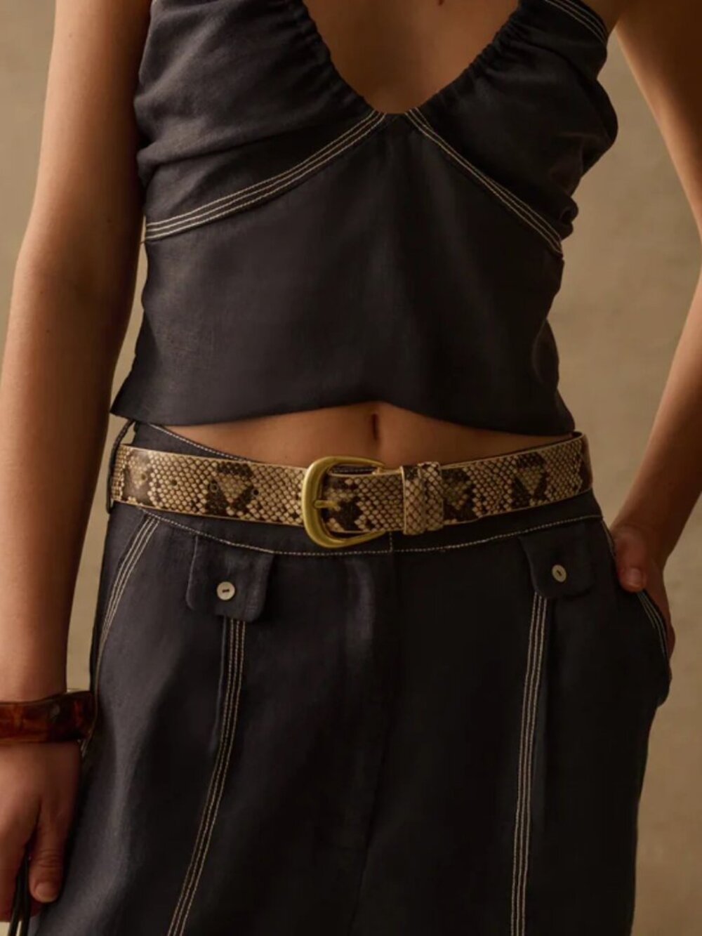 New SANCIA Viano Python Belt - Genuine Python - Made in Australia